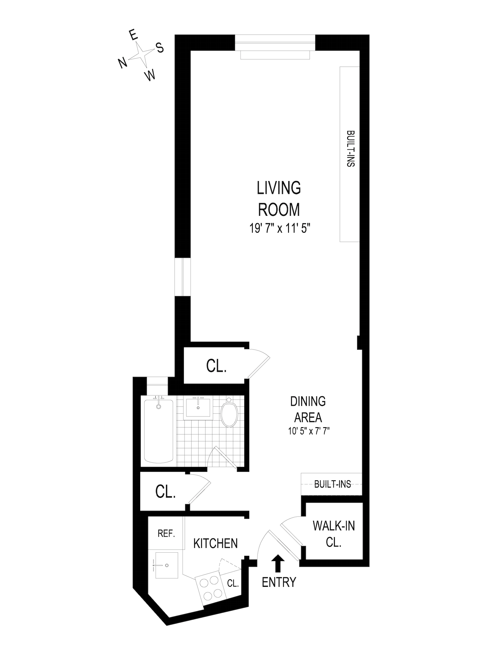 Floorplan for 100 Bank Street, 1G