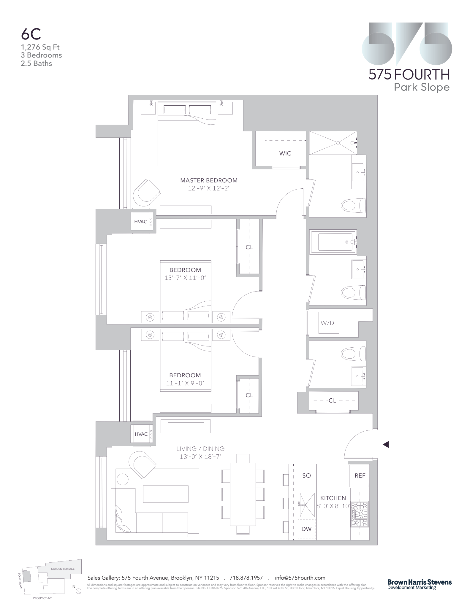 Floorplan for 575 Fourth Avenue, 6C