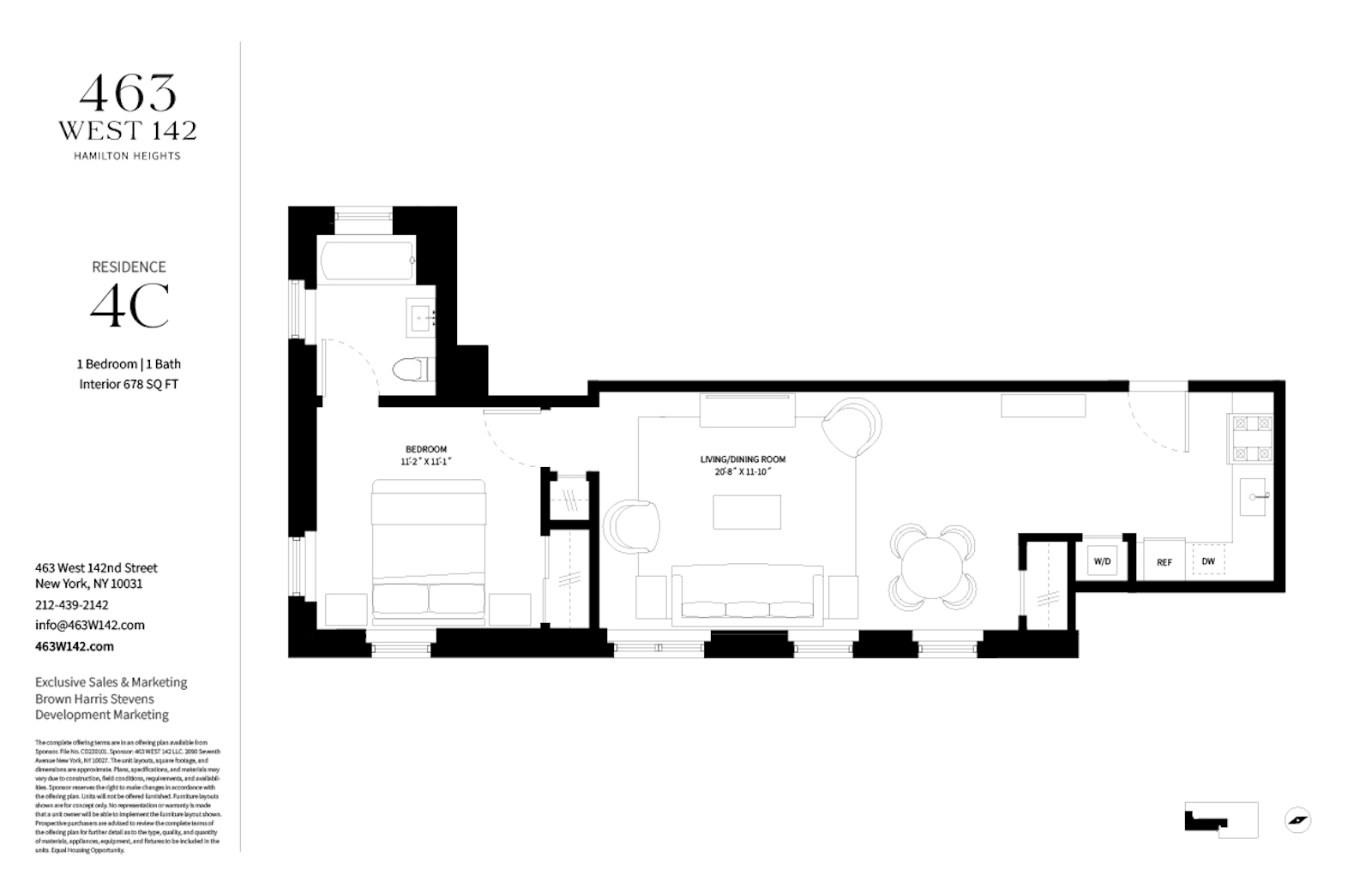 Floorplan for 463 West 142nd Street, 4C