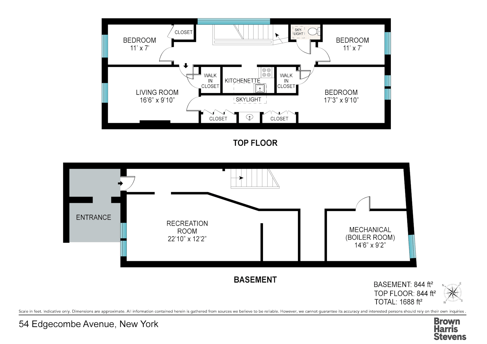 Floorplan for 54 Edgecombe Avenue