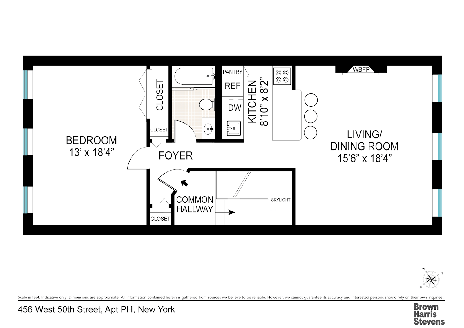 Floorplan for 456 West 50th Street, PH