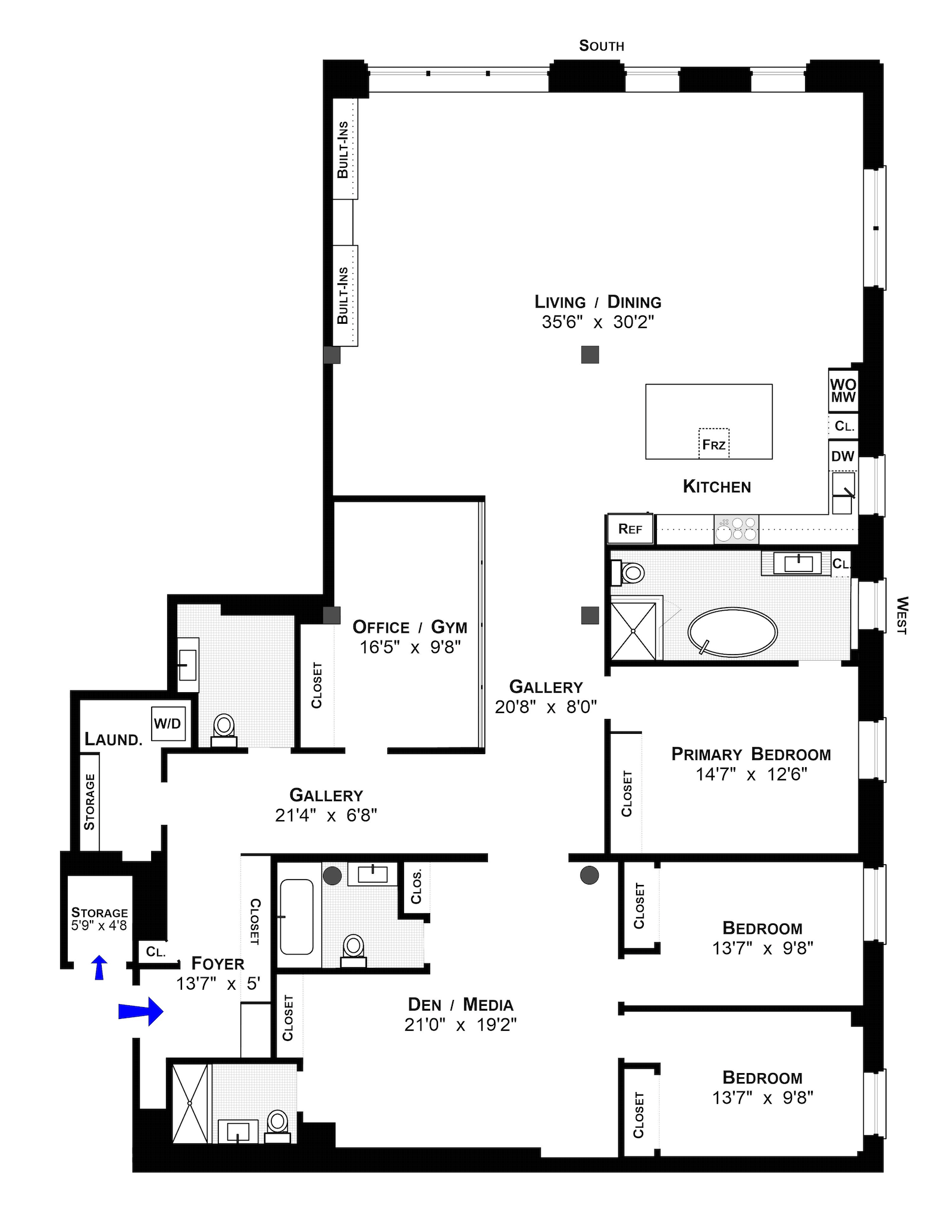 Floorplan for 145 6th Avenue