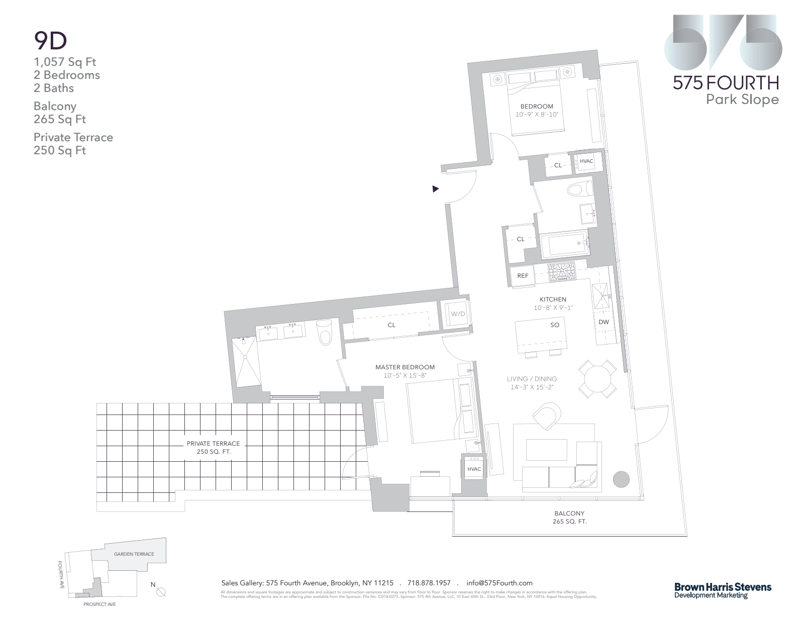 Floorplan for 575 Fourth Avenue, 9D