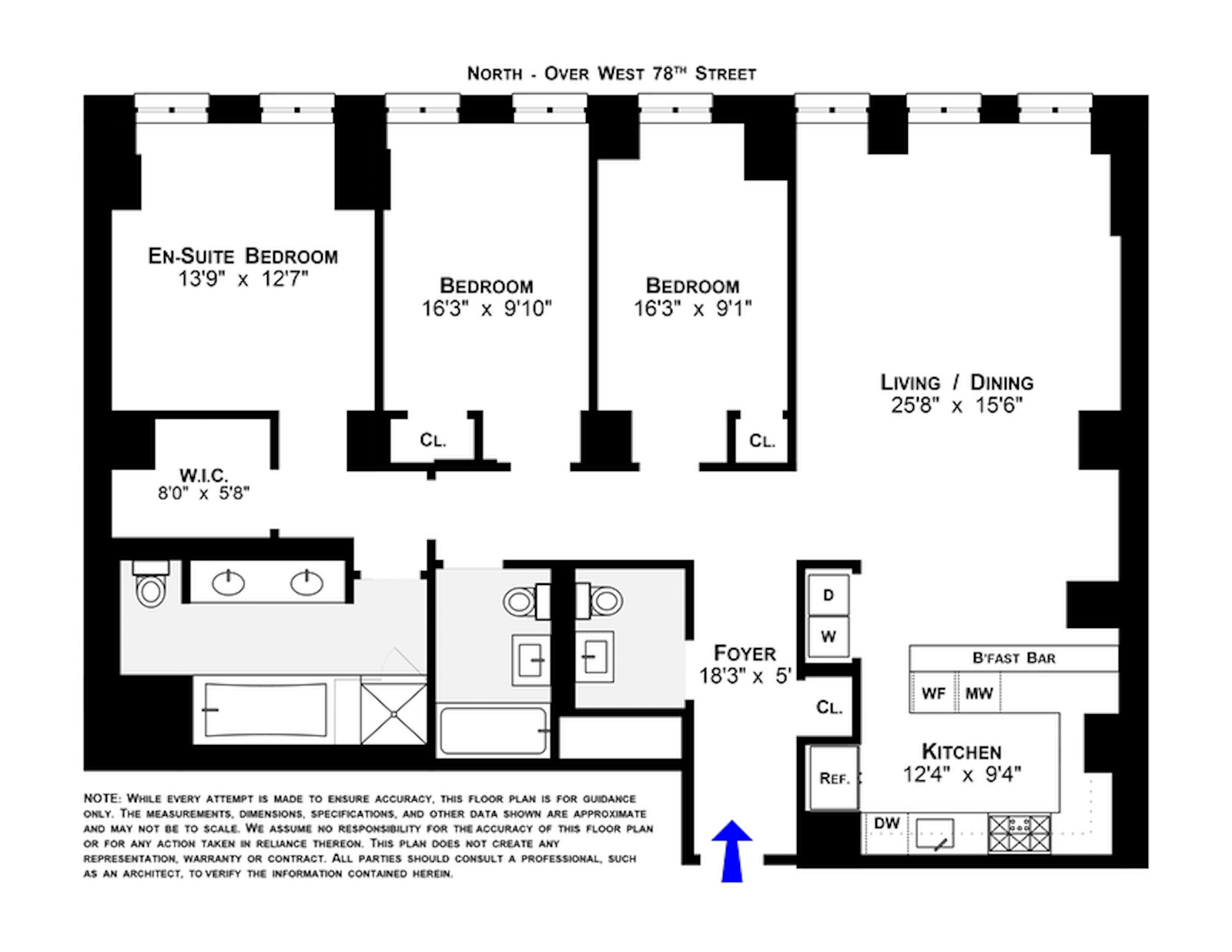 Floorplan for 230 West 78th Street, 2A