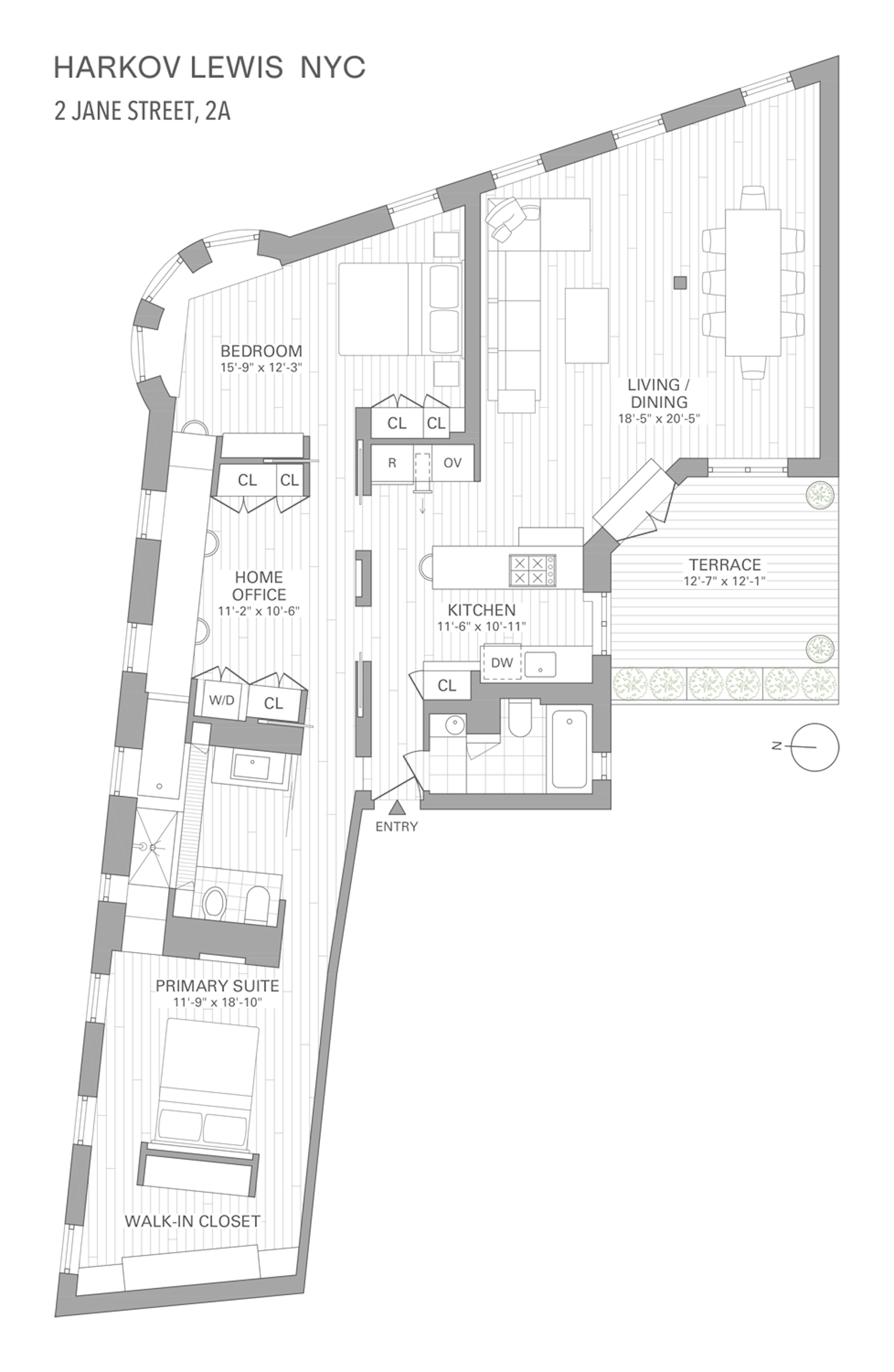Floorplan for 2 Jane Street, 2A