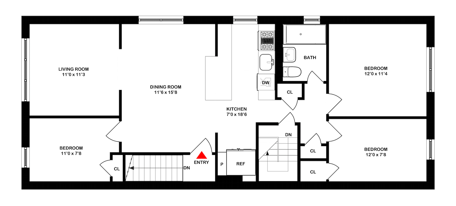 Floorplan for 50-53 39th Place, 2