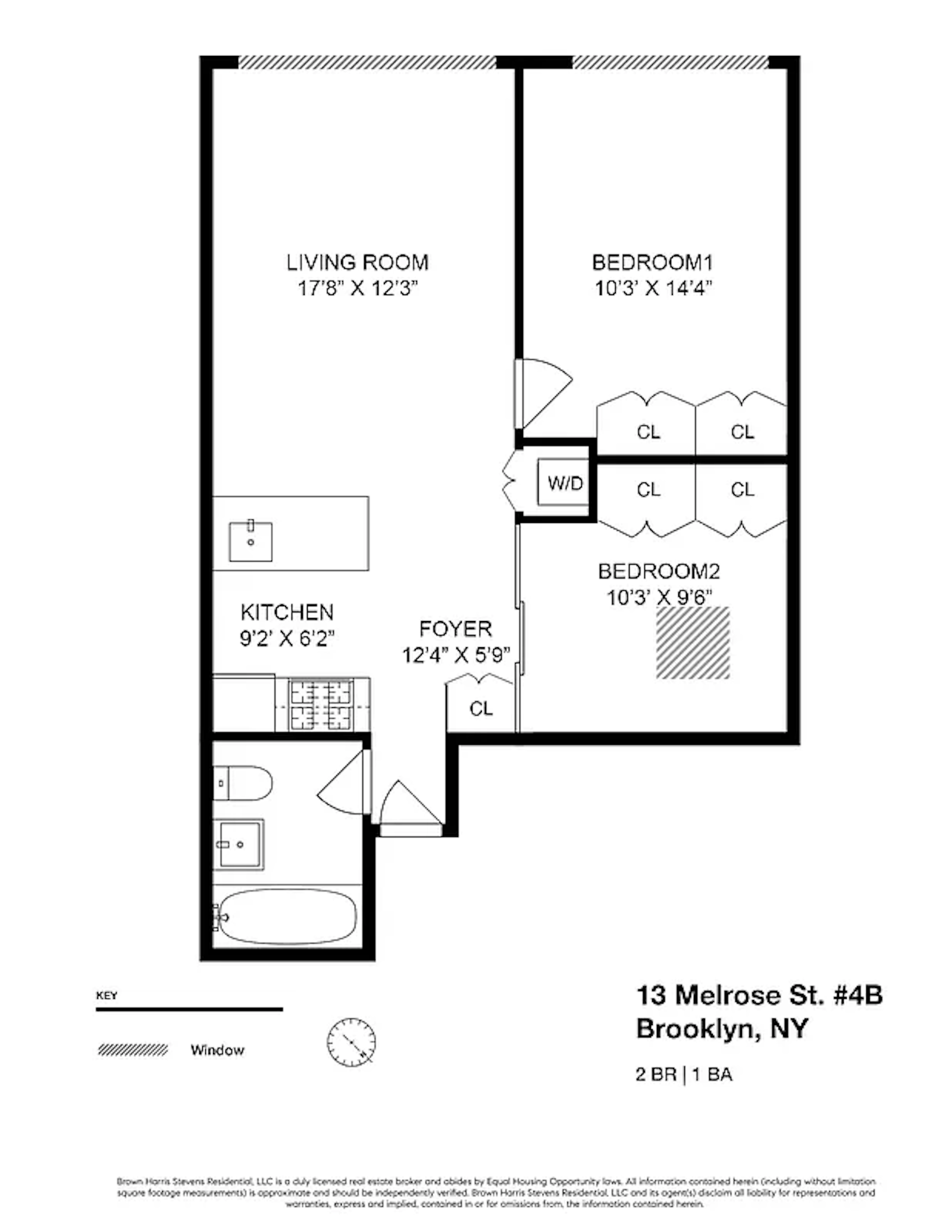 Floorplan for 13 Melrose Street, 4B