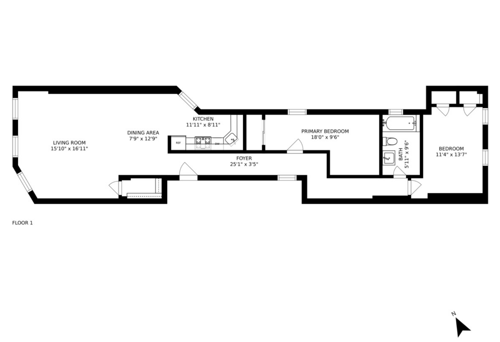 Floorplan for 454 Saint Nicholas Avenue, 3N