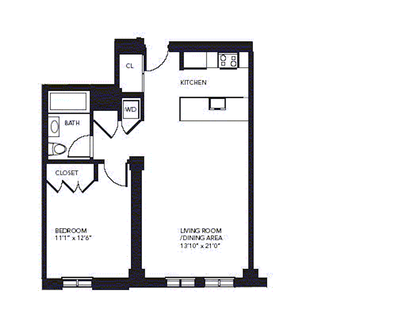Floorplan for 85 Adams Street, 10B