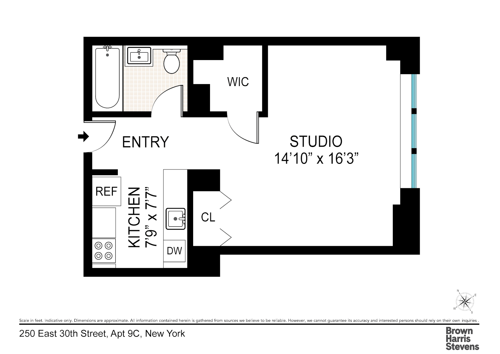 Floorplan for 250 East 30th Street, 9C