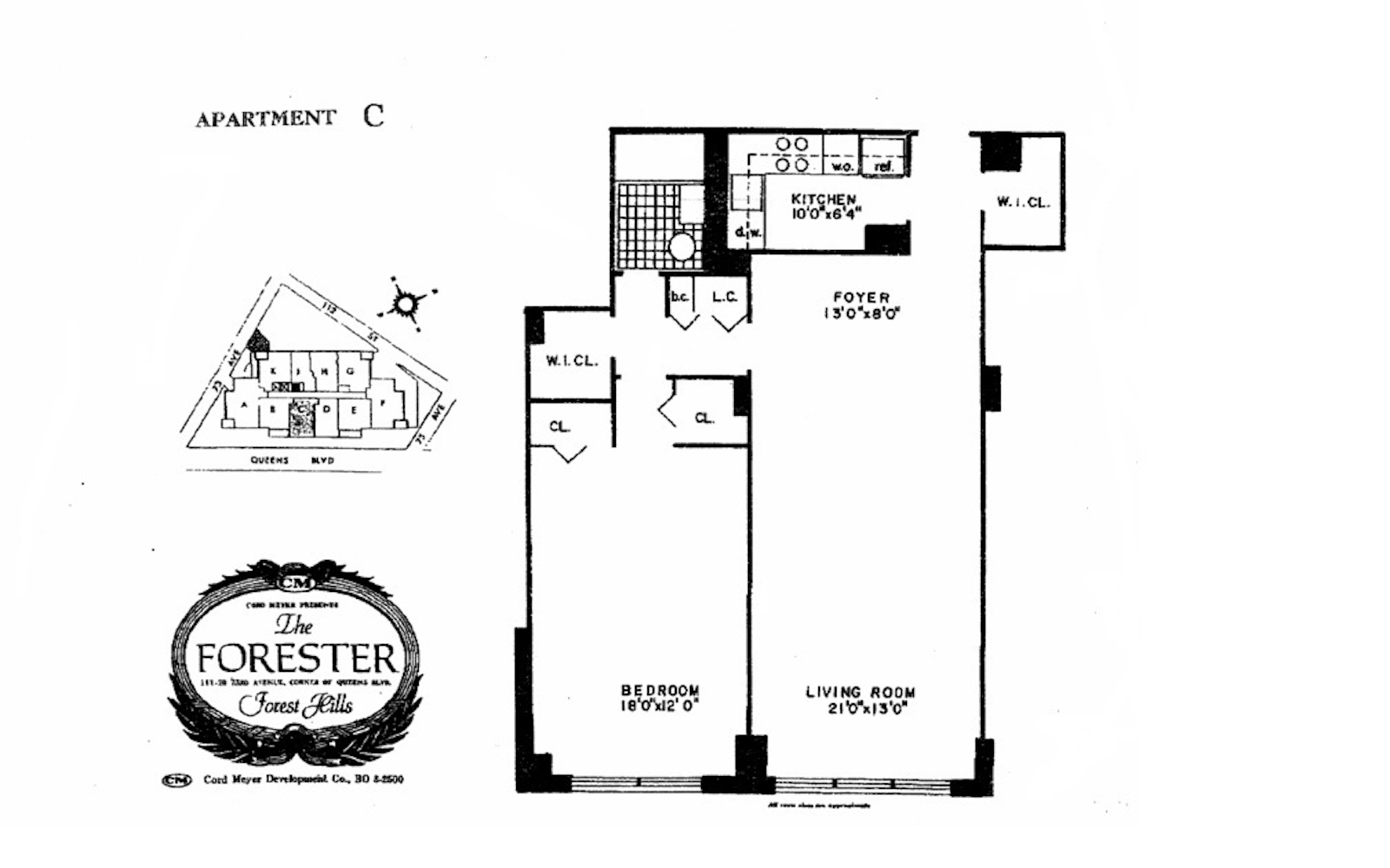 Floorplan for 111 -20 73rd Ave, 7C