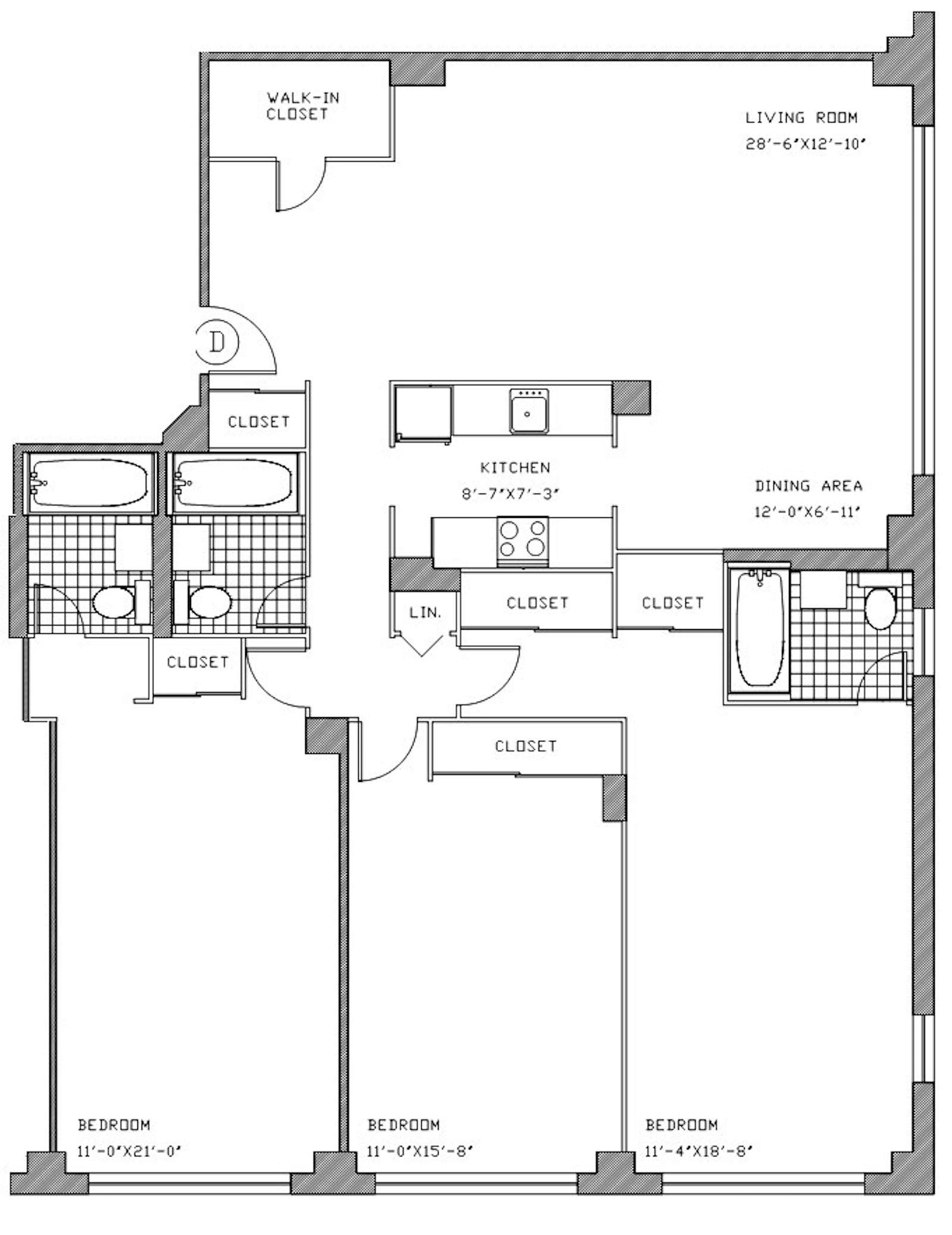 Floorplan for 125 East 87th Street, 4D
