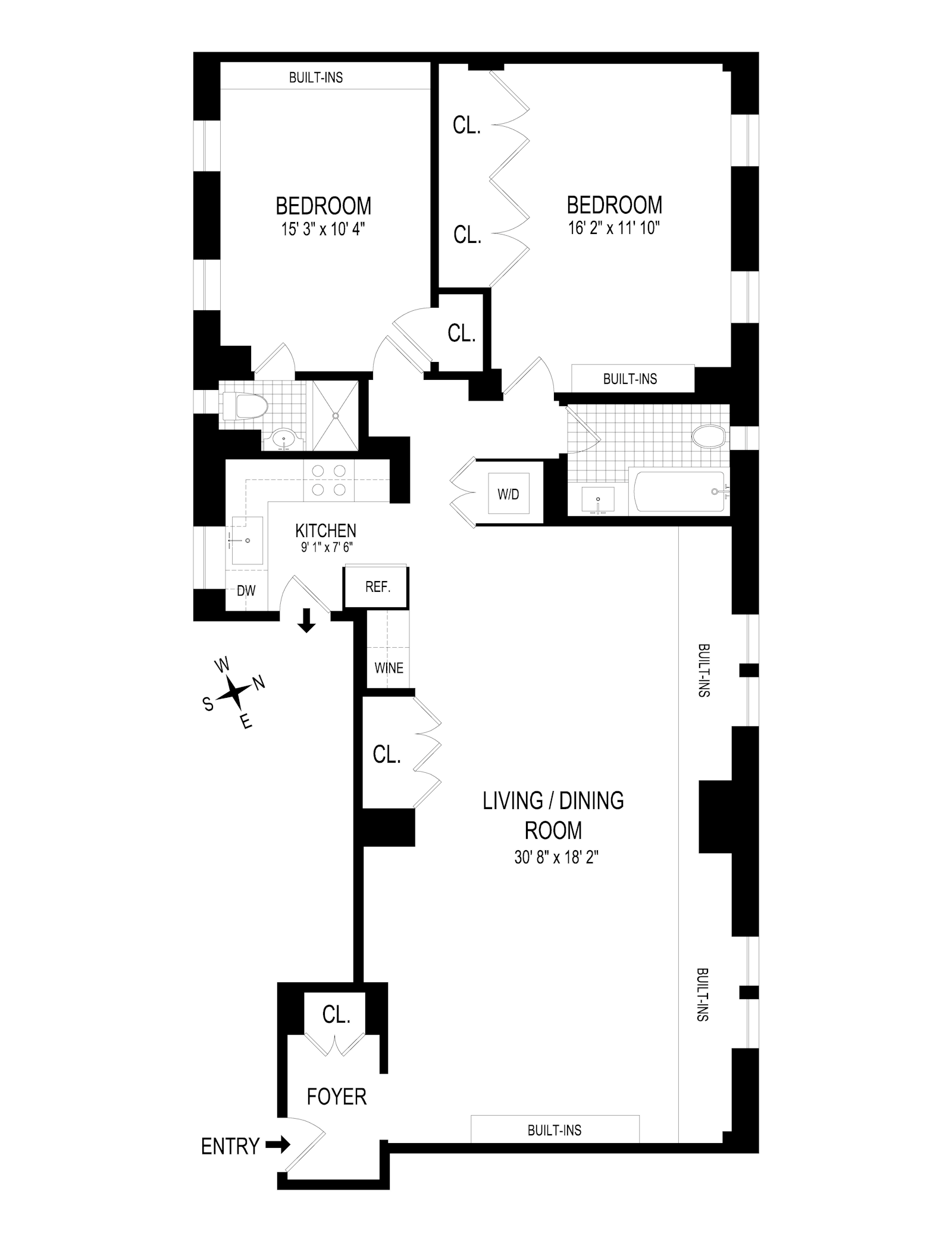 Floorplan for 17 West 71st Street, 3C