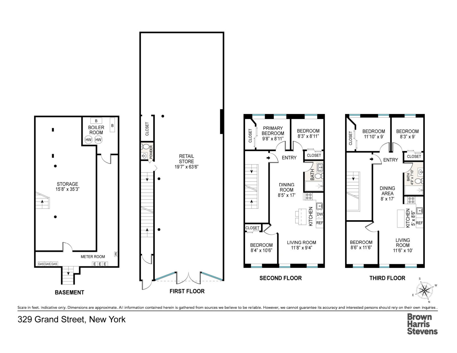 Floorplan for 329 Grand Street
