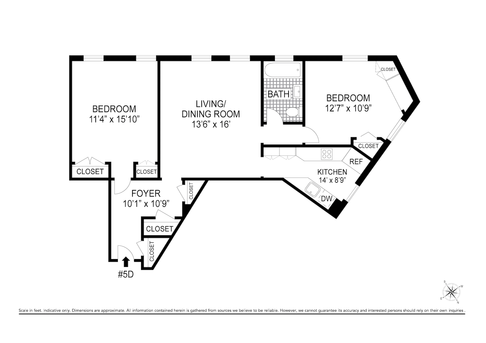 Floorplan for 1 Minetta Street, 5D