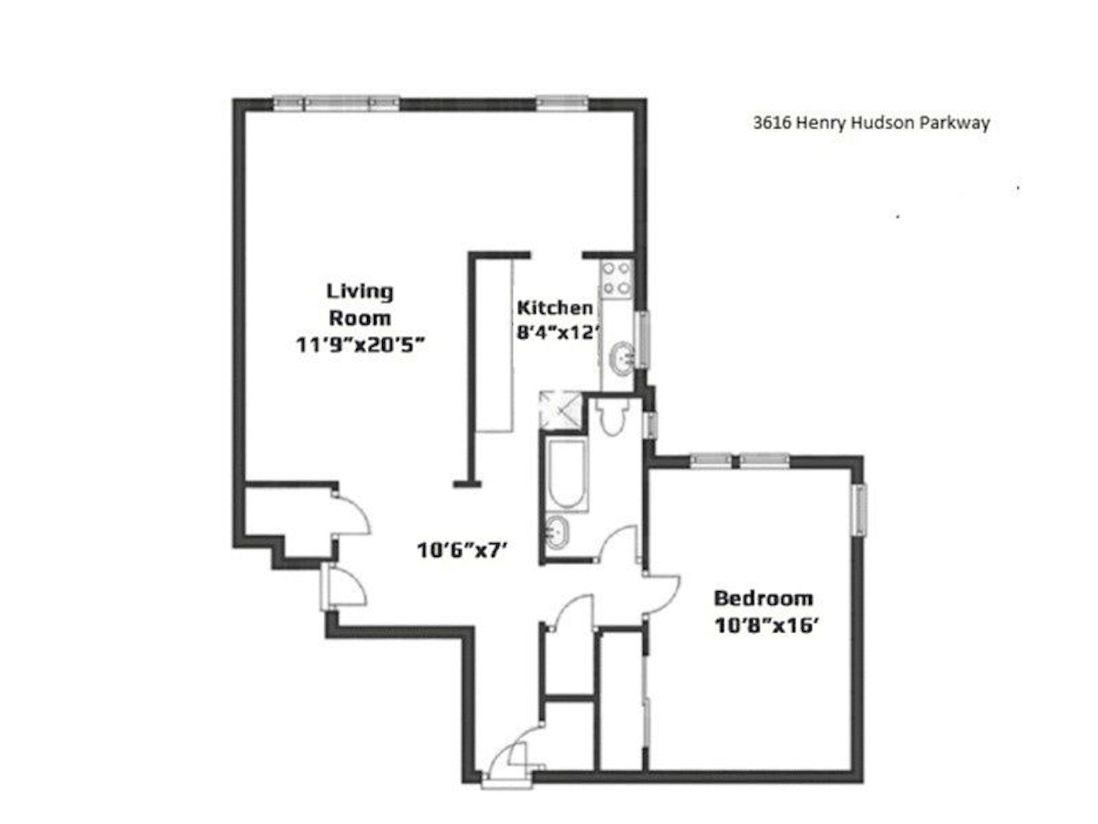 Floorplan for 3616 Henry Hudson Pkwy E, 5HS