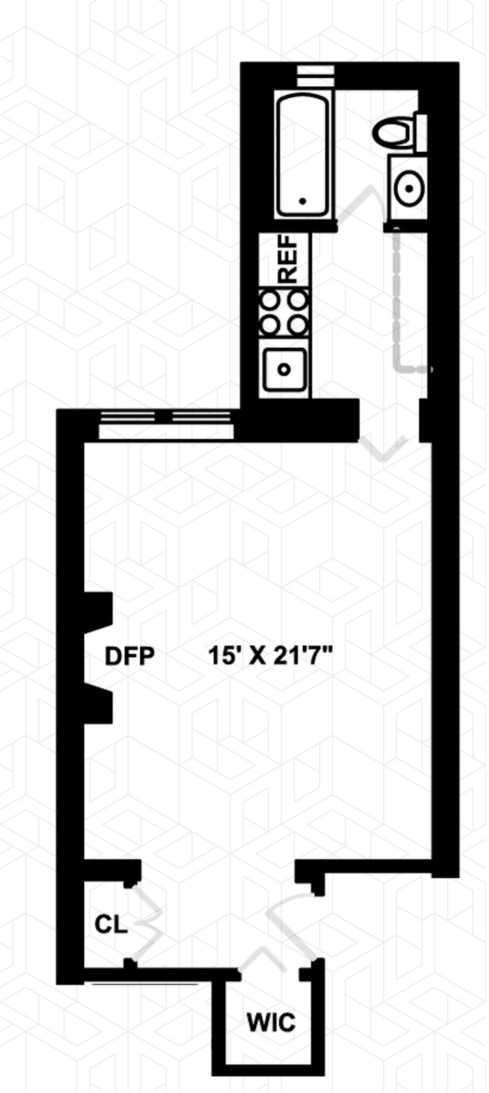 Floorplan for 123 West 78th Street, 1R