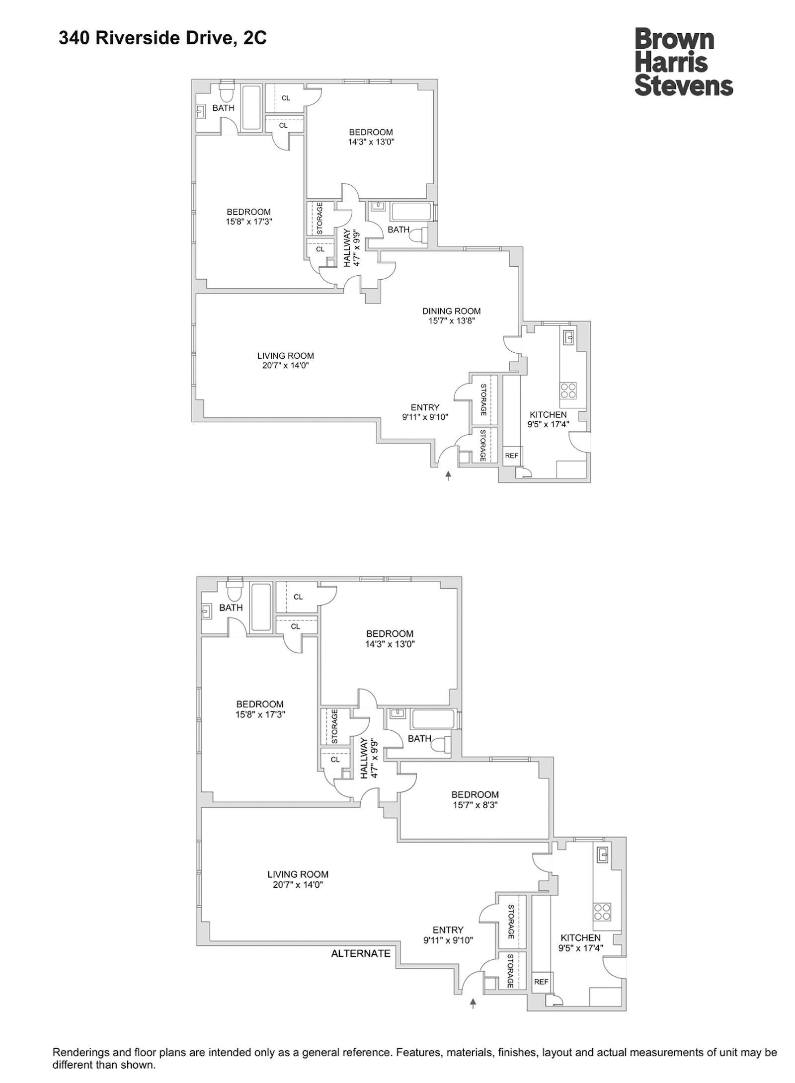 Floorplan for 340 Riverside Drive