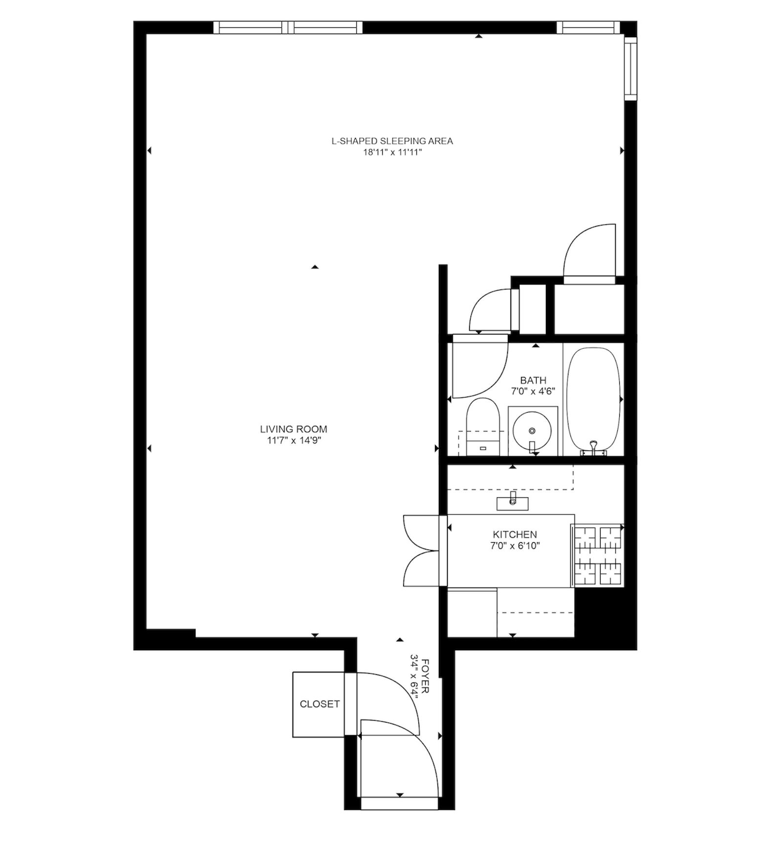 Floorplan for 34 -43 60th St, 5M