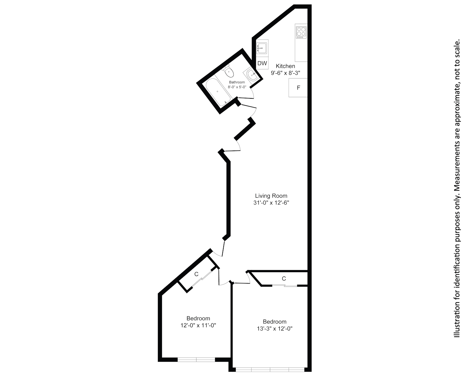 Floorplan for 200 Paterson Plank Rd, 304