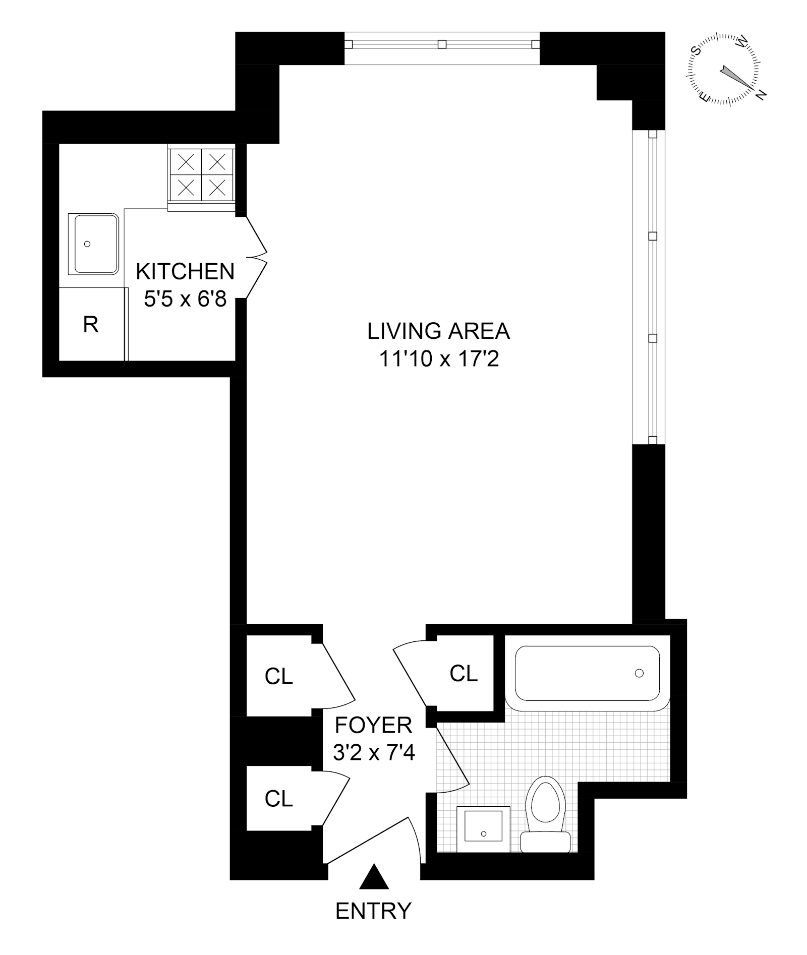 Floorplan for 166 East 35th Street, 16A