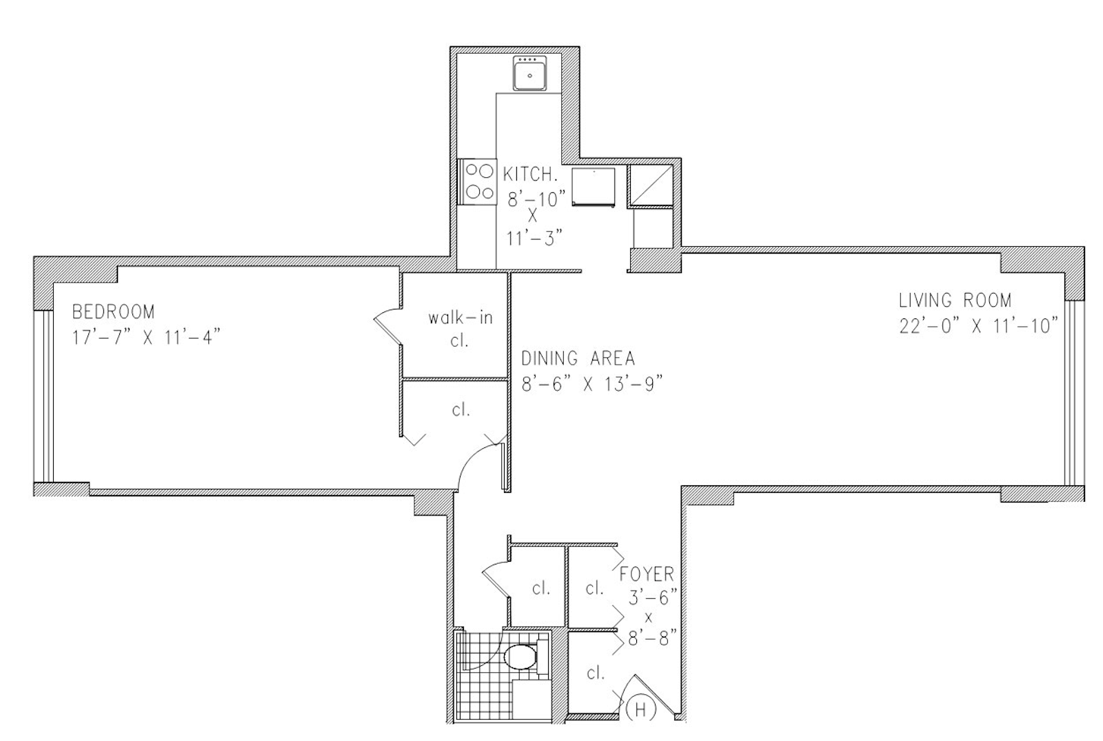 Floorplan for 444 East 82nd Street, 5H