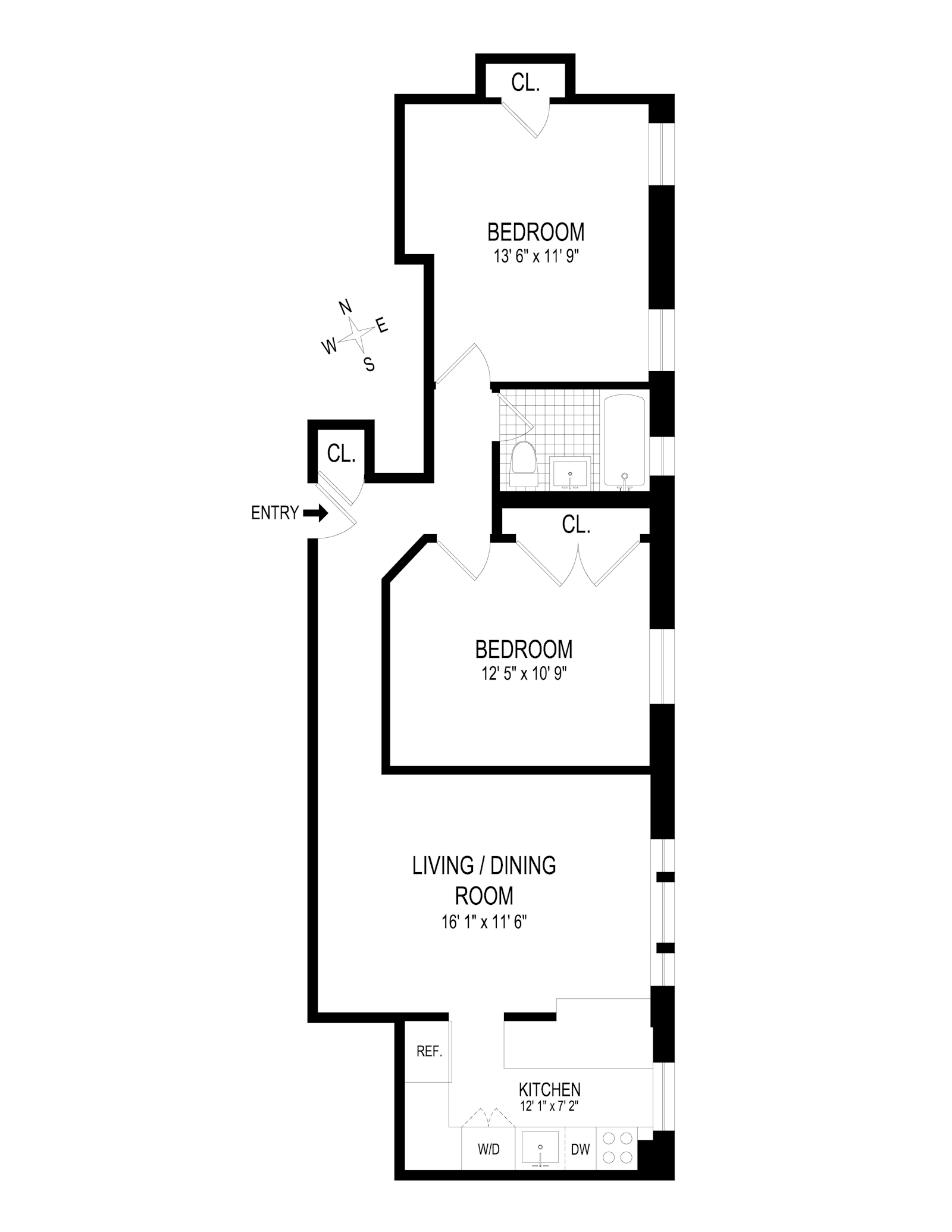 Floorplan for 750 Riverside Drive, 5E