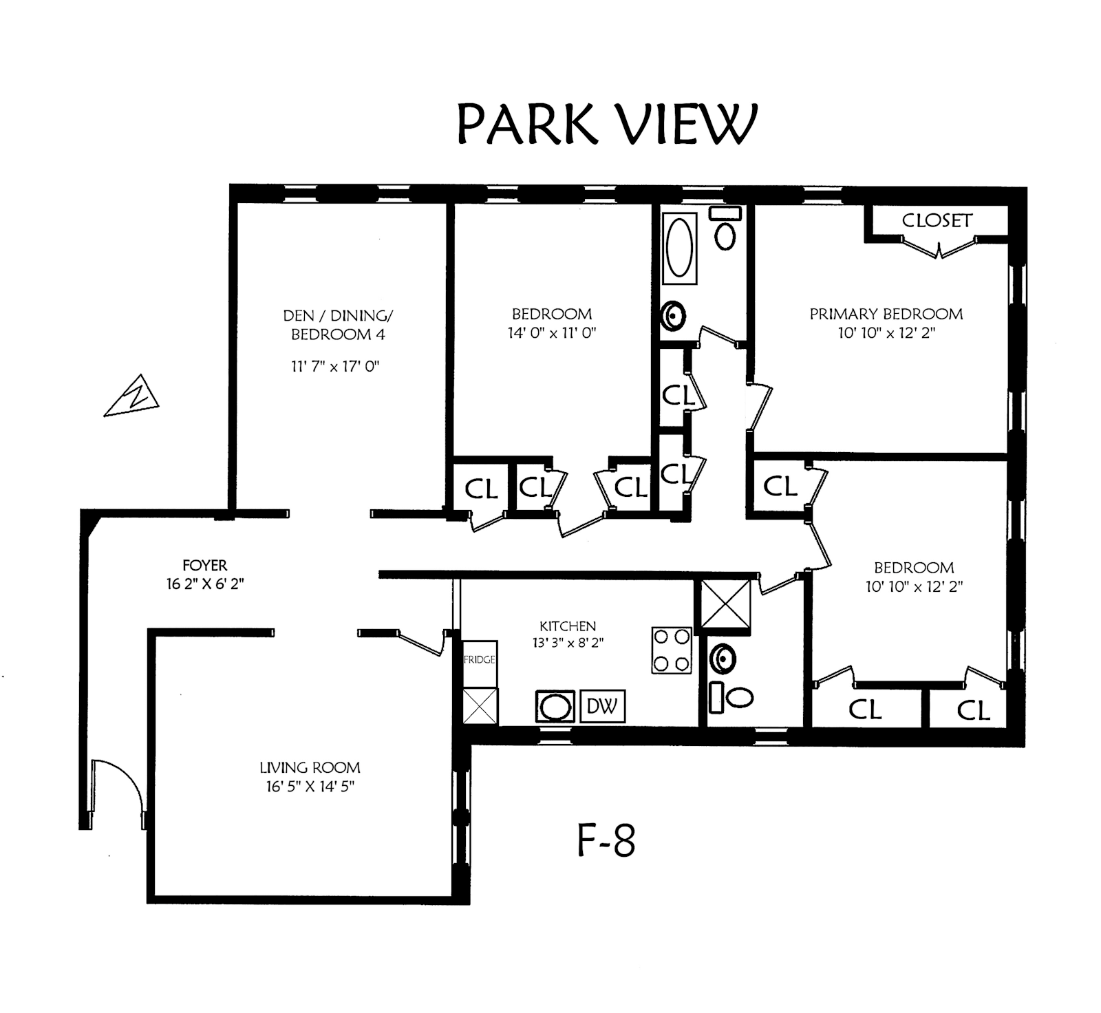 Floorplan for 811 Walton Avenue, F8