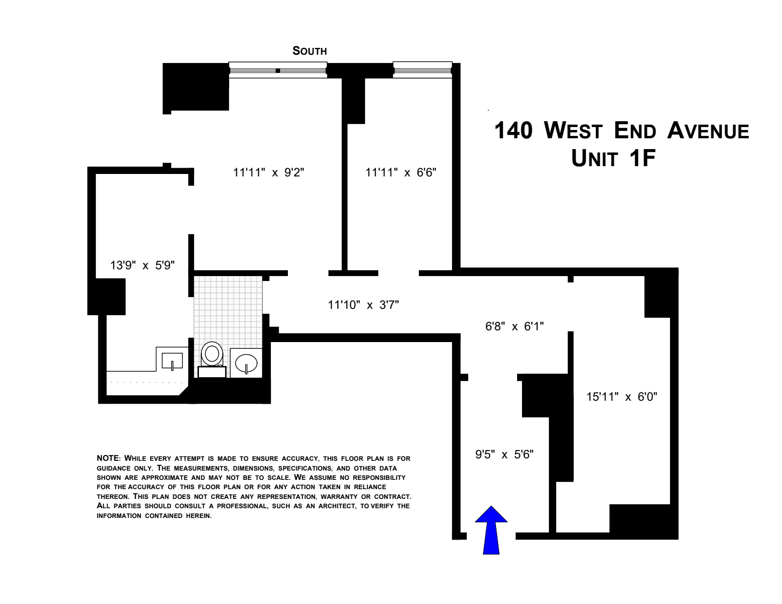Floorplan for 140 West End Avenue, 1D