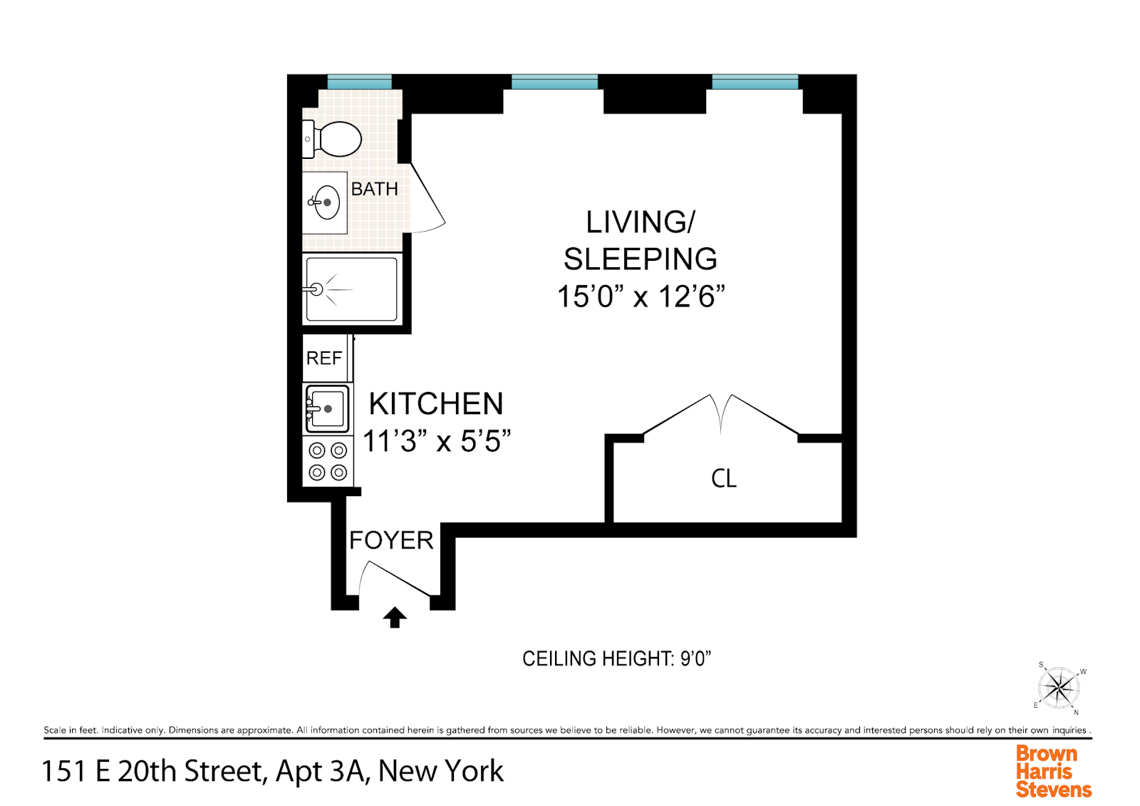 Floorplan for 151 East 20th Street, 3A