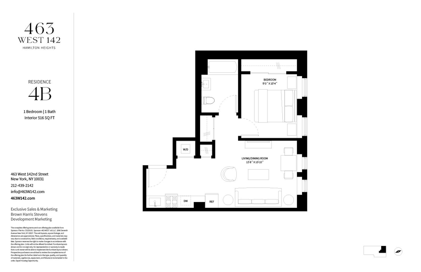 Floorplan for 463 West 142nd Street, 4B