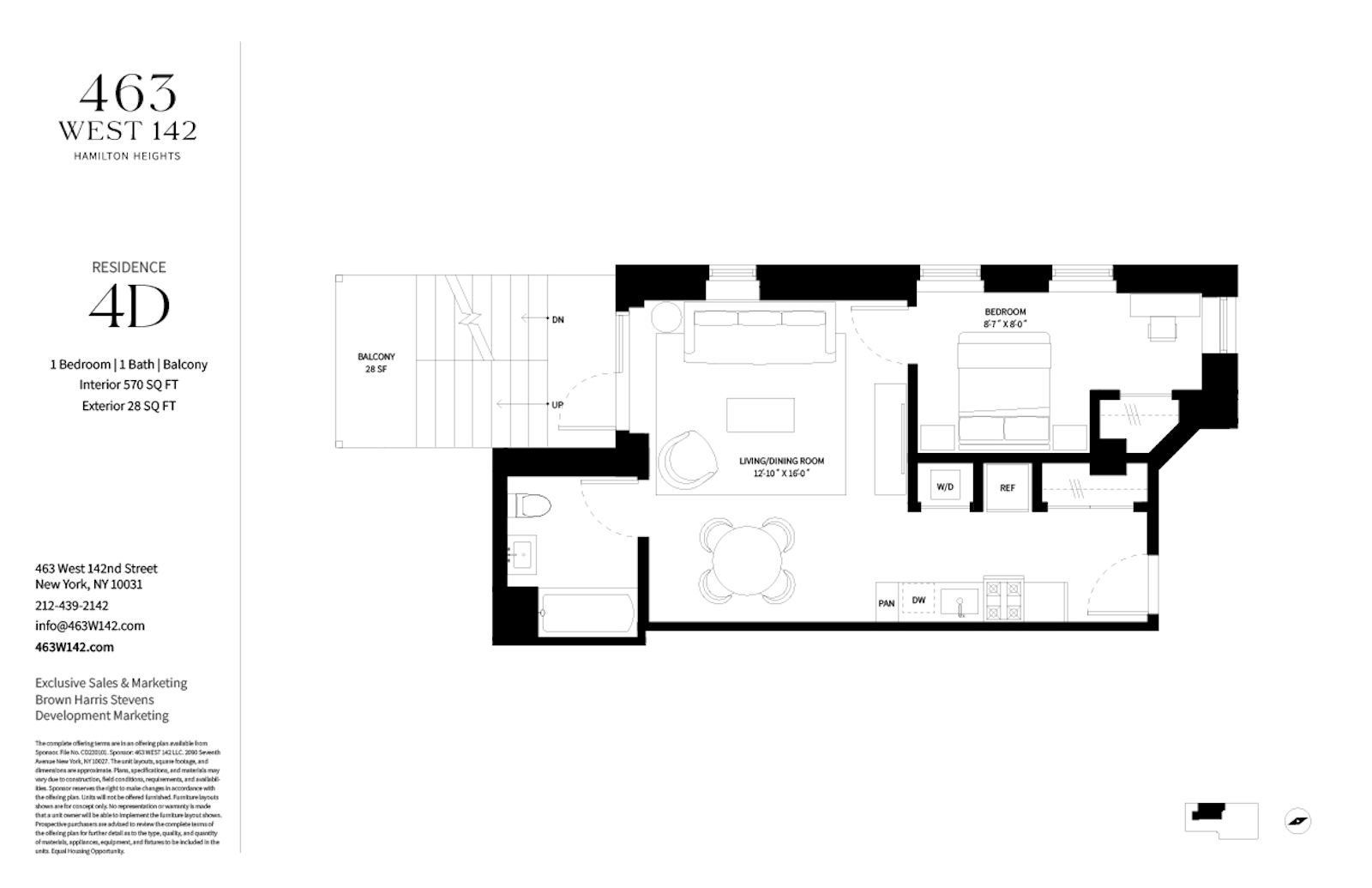 Floorplan for 463 West 142nd Street, 4D