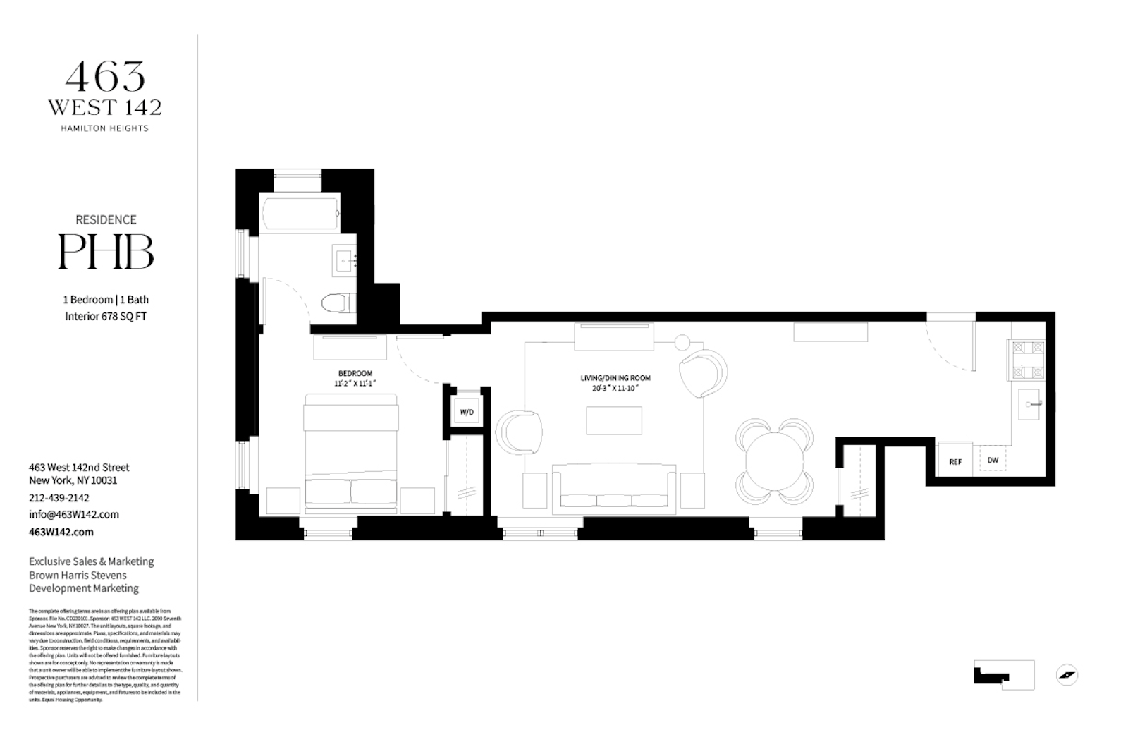 Floorplan for 463 West 142nd Street, PHB