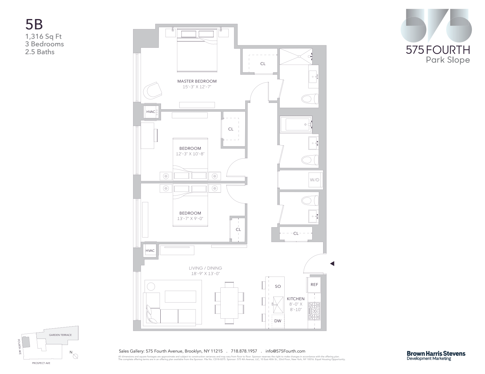 Floorplan for 575 Fourth Avenue, 5B