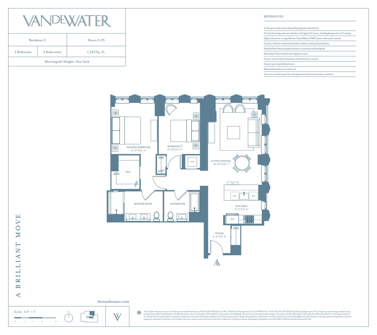 Floorplan for 543 West 122nd Street, 11C