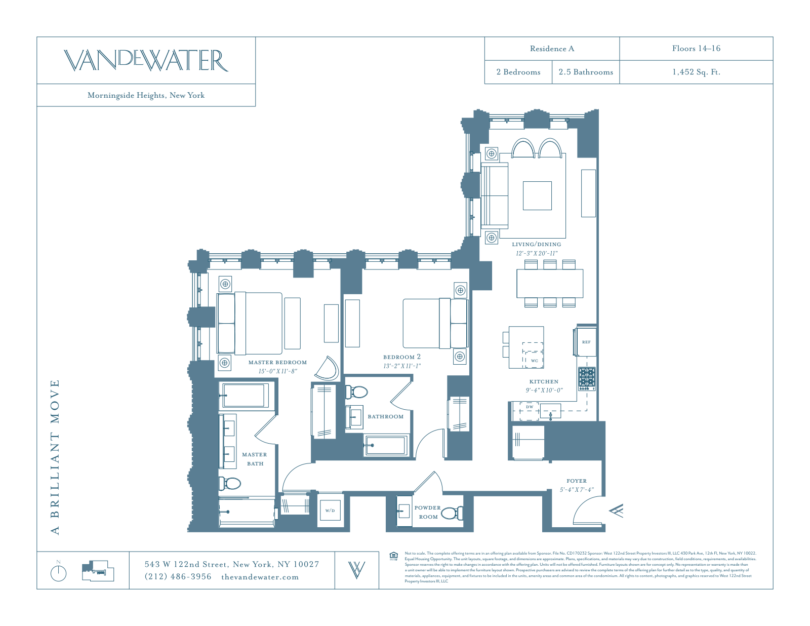 Floorplan for 543 West 122nd Street, 16A