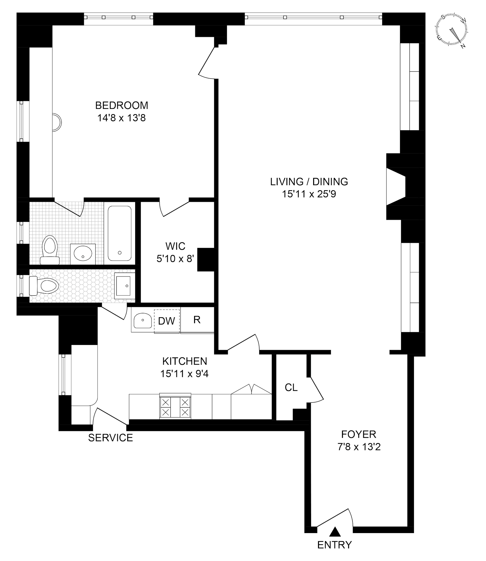 Floorplan for 40 -50 East 10th Street, 4L