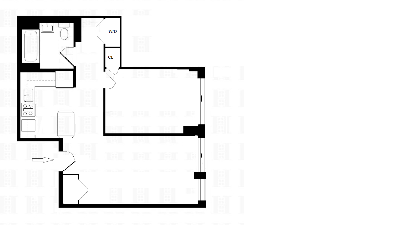 Floorplan for 171 West 131st Street, 317