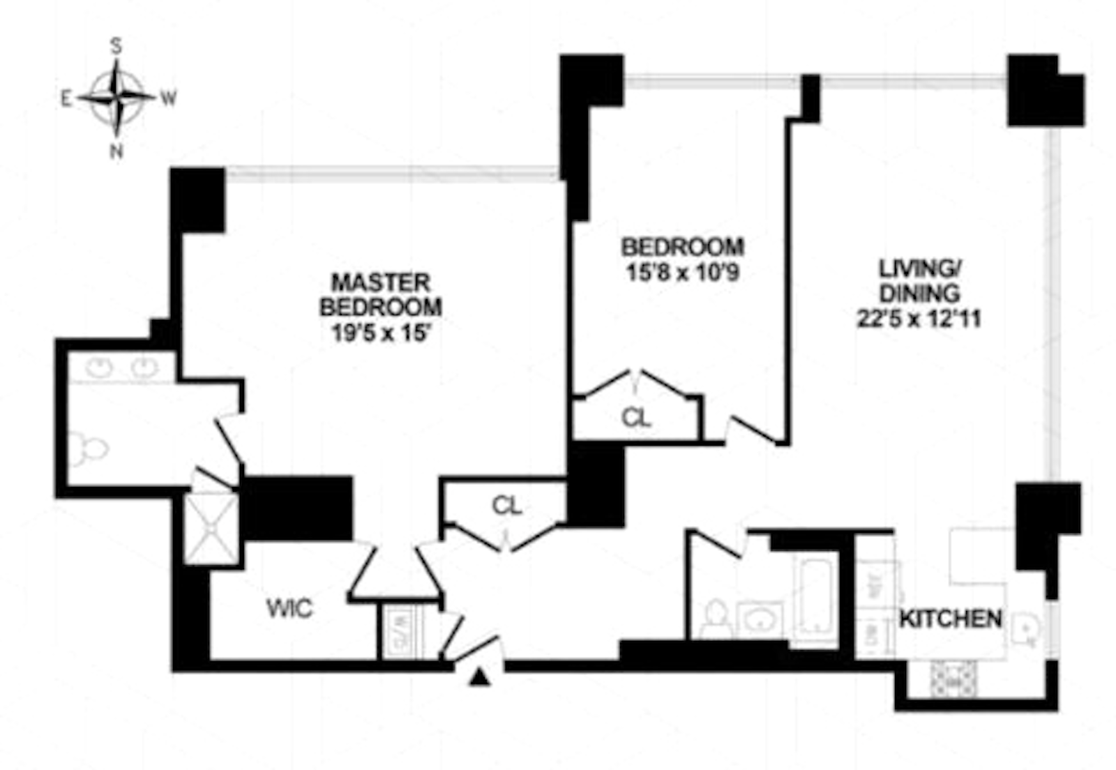 Floorplan for 322 West 57th Street, 42B