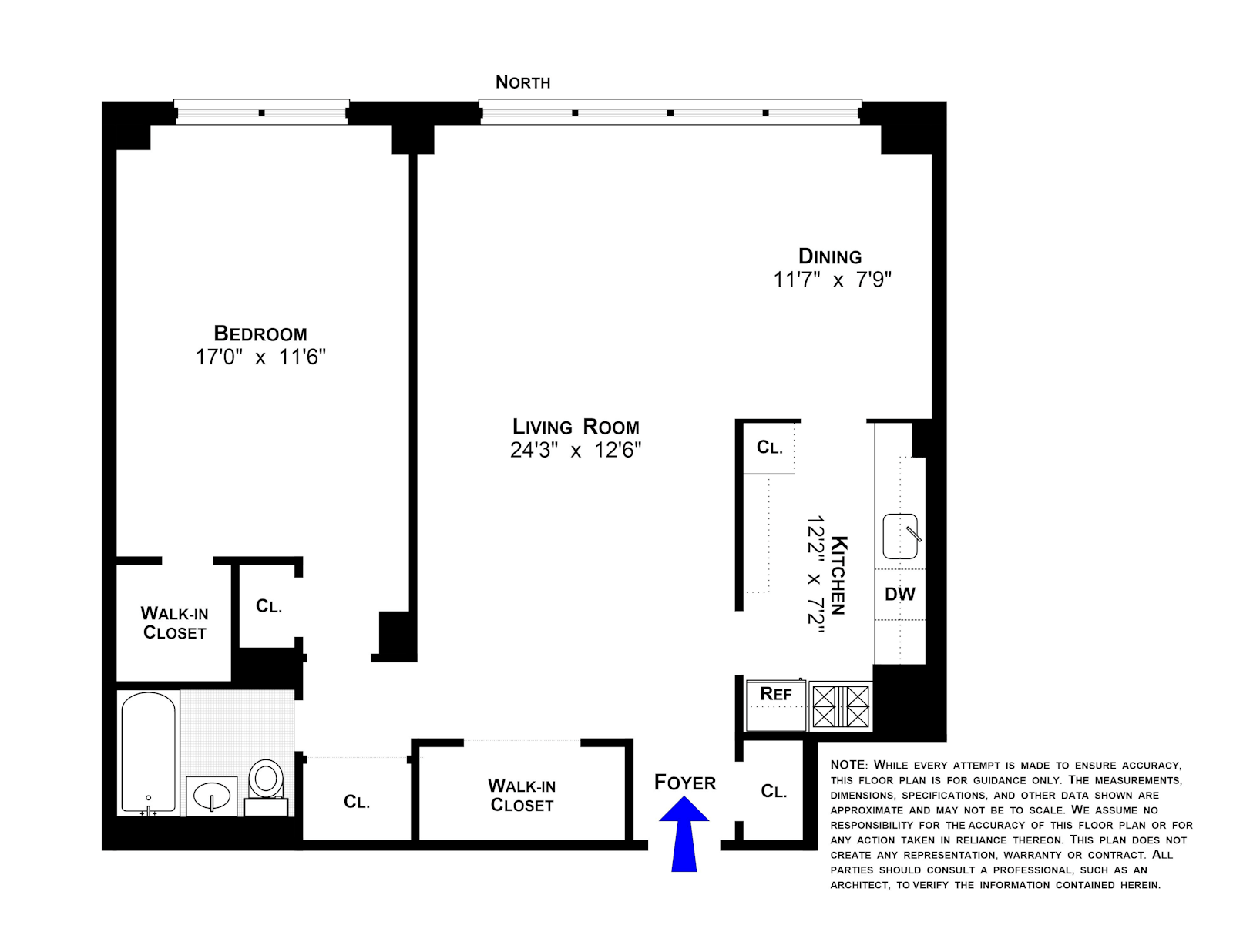 Floorplan for 140 West End Avenue, 25J