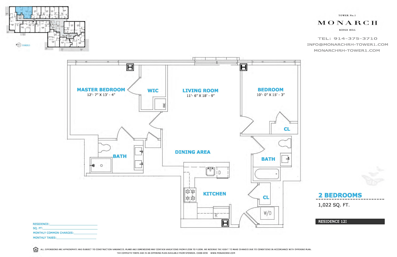 Floorplan for 701 Ridgehill Boulevard, 12I