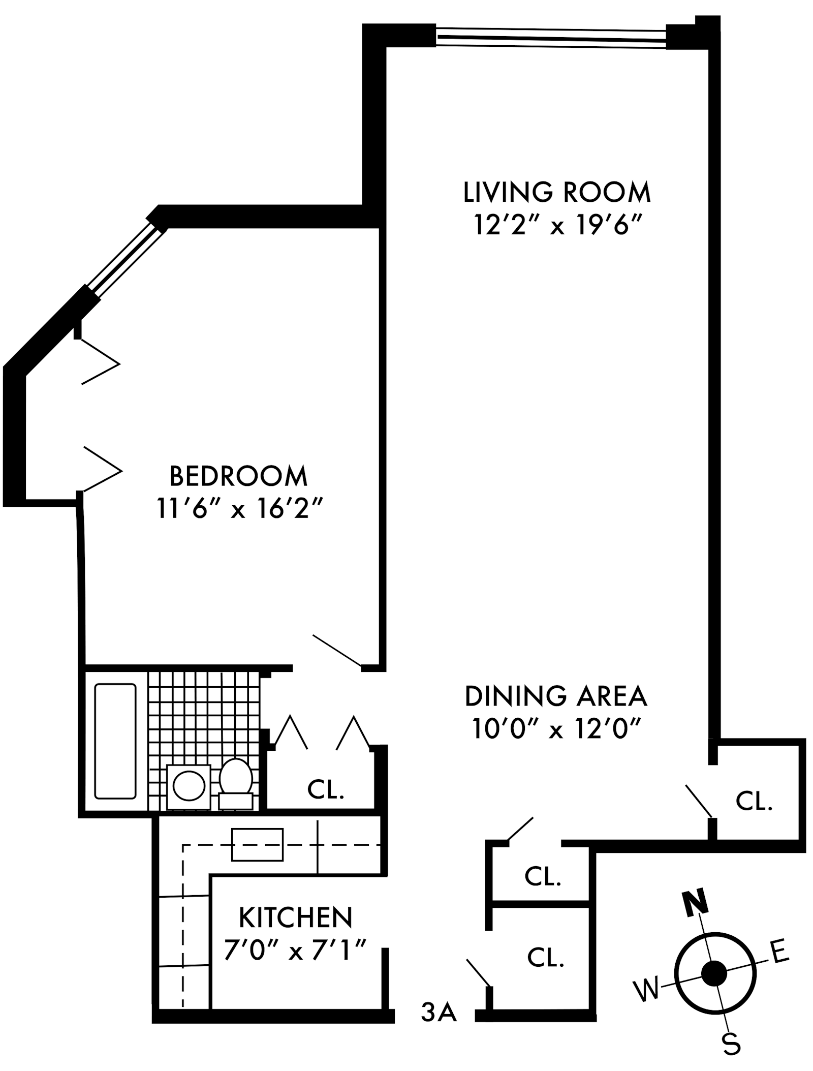 Floorplan for 91 Van Cortlandt Ave W, 3A