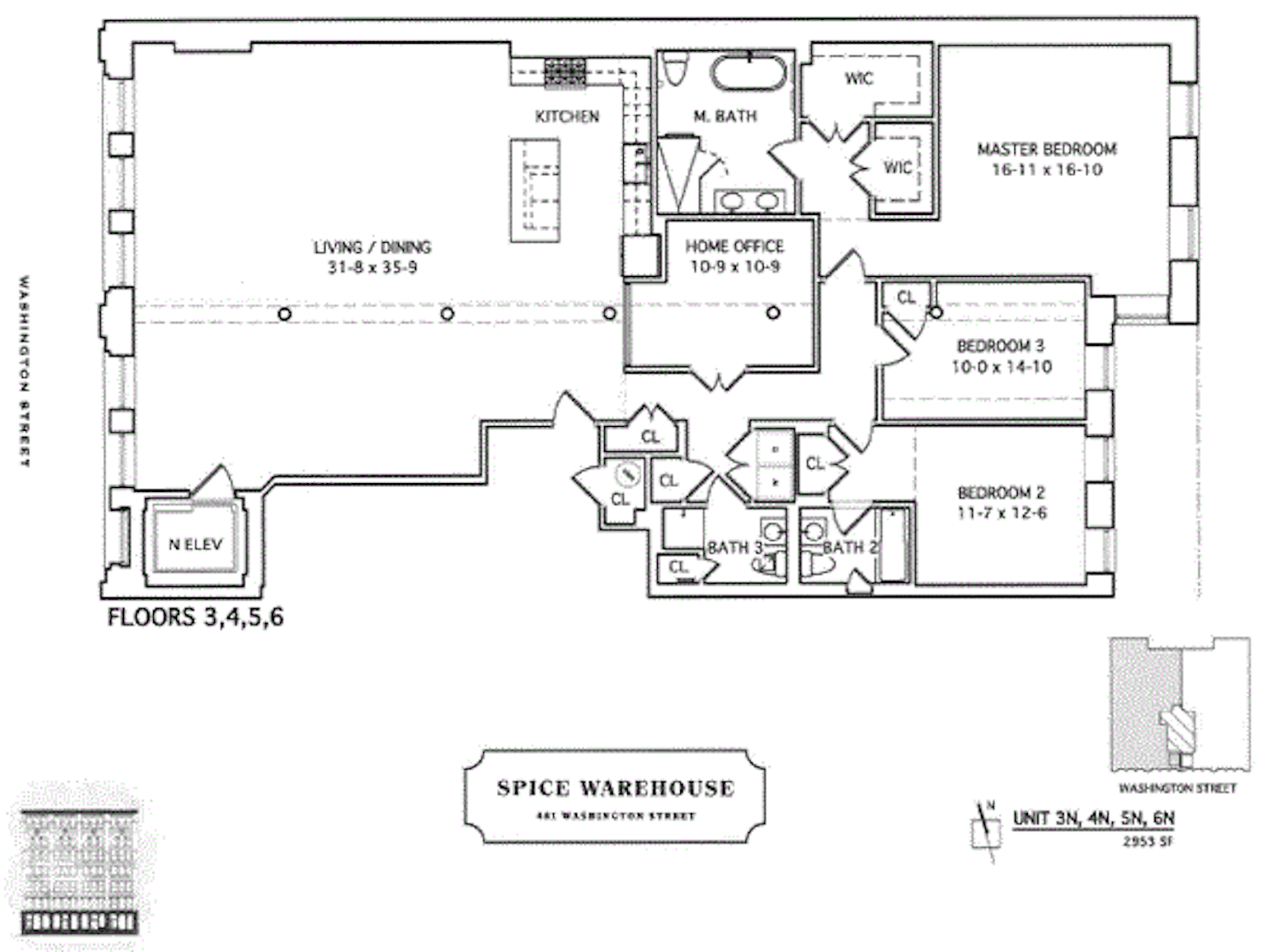 Floorplan for 481 Washington Street, 3N