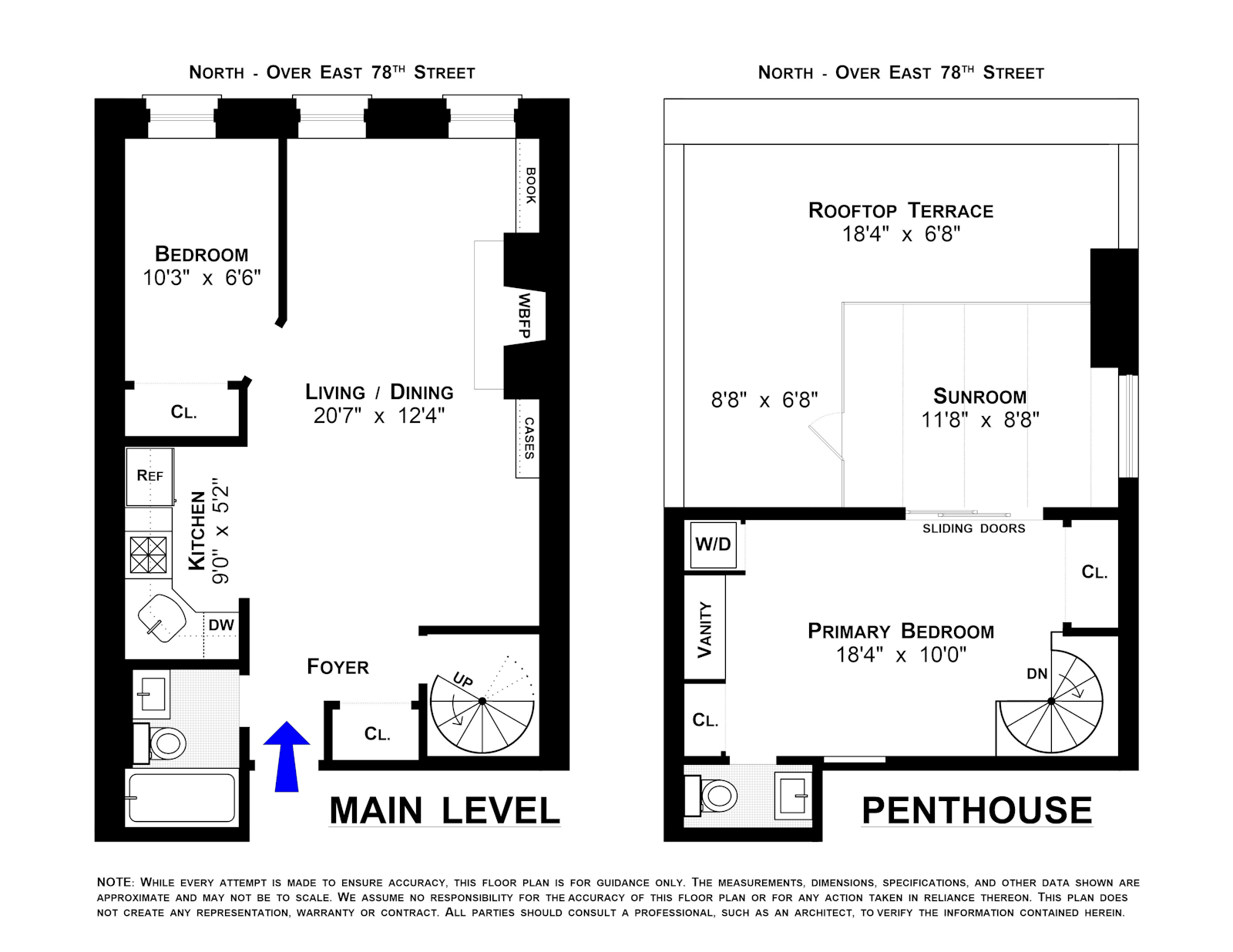 Floorplan for 338 East 78th Street, 5F