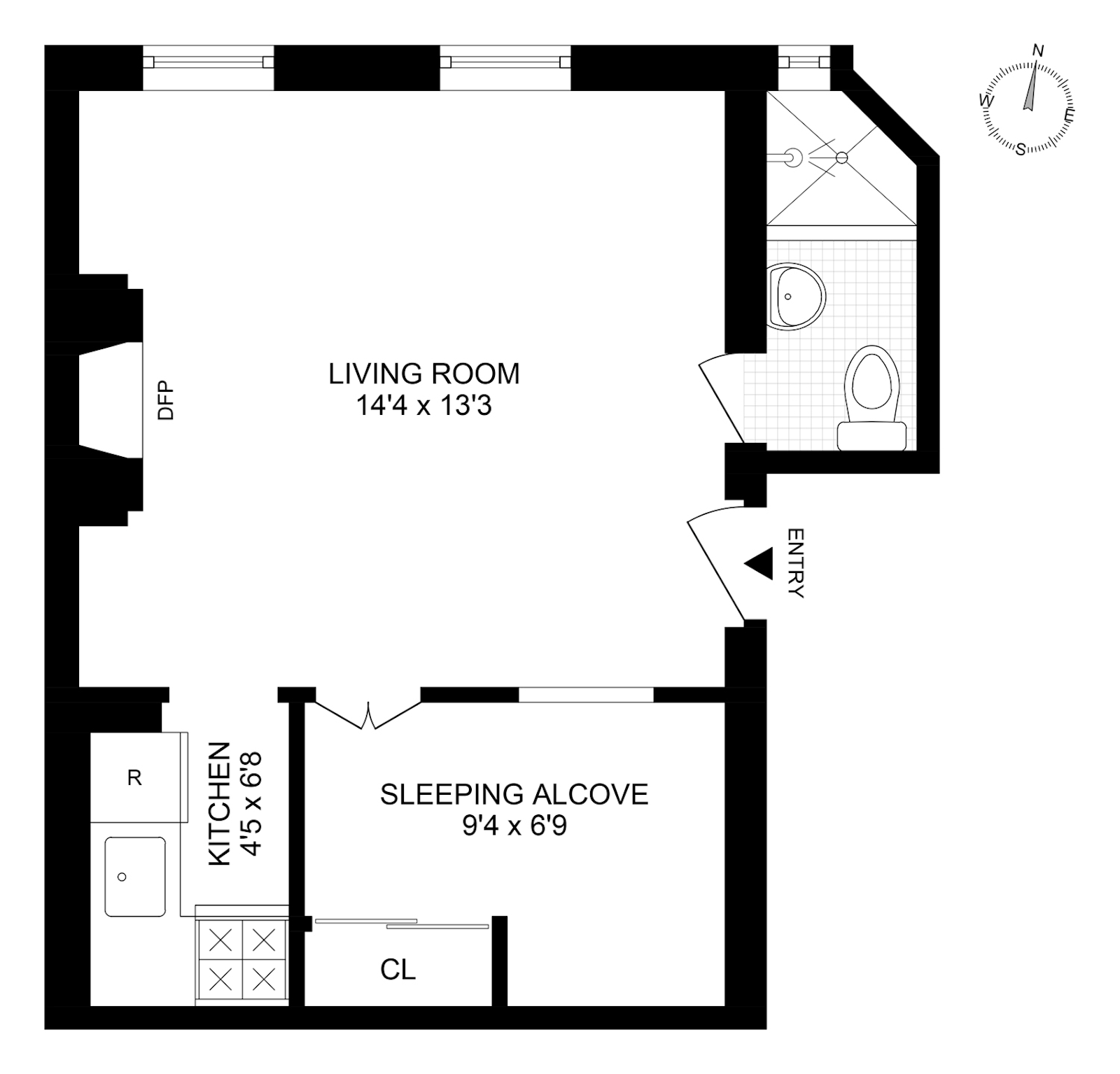 Floorplan for 340 West 11th Street, 2WF