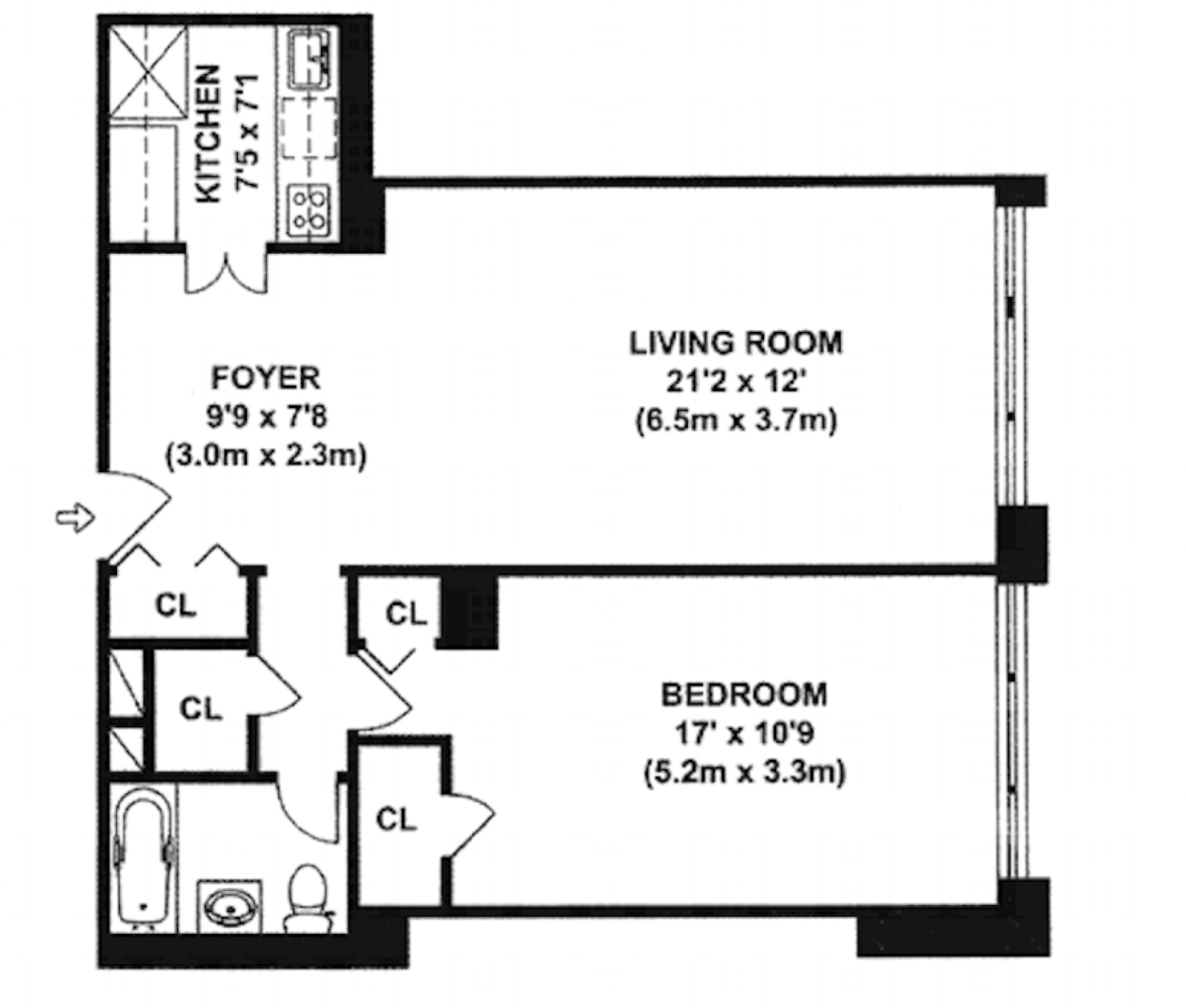 Floorplan for 160 East 38th Street, 11G