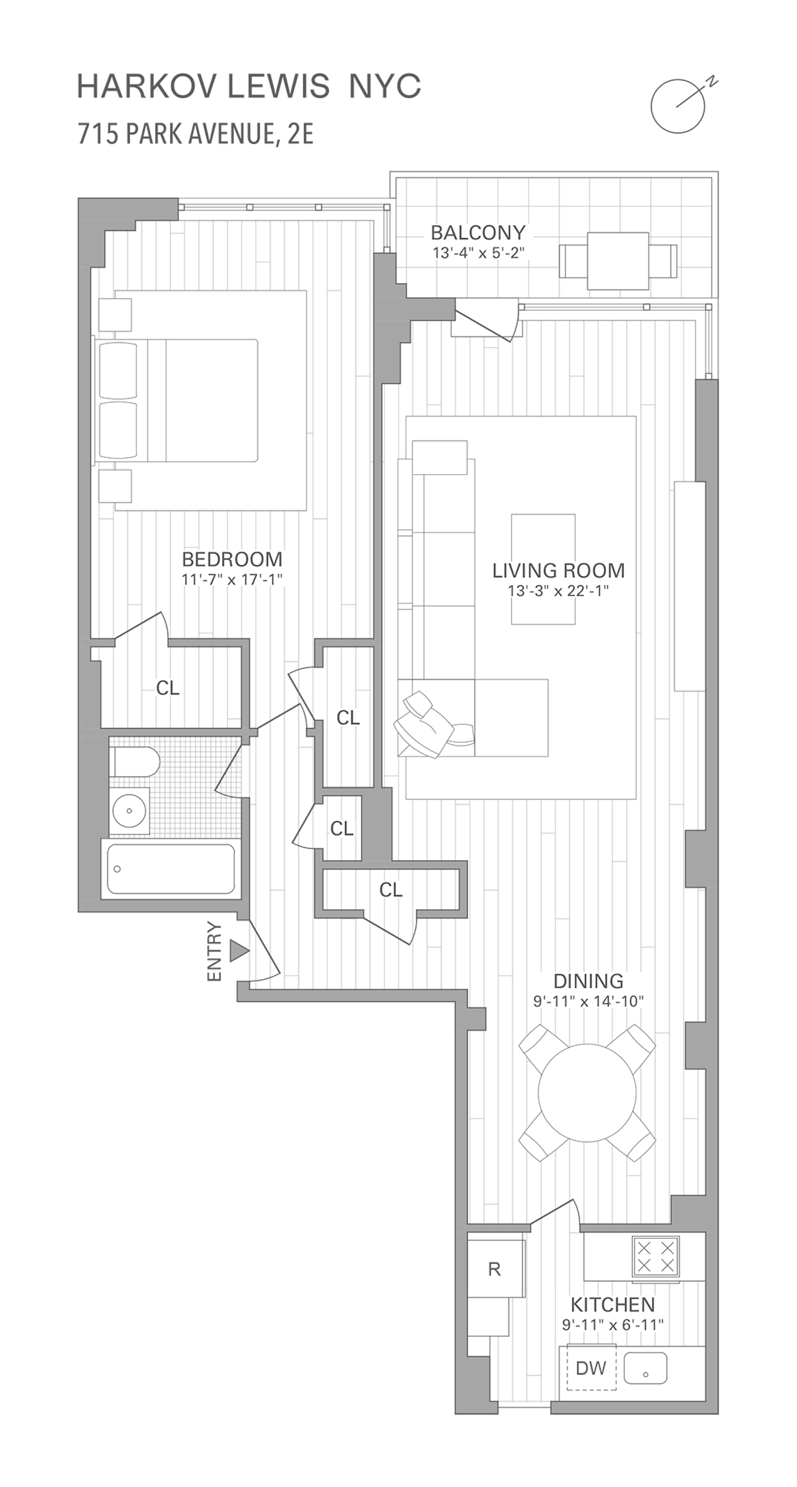 Floorplan for 715 Park Avenue, 2E