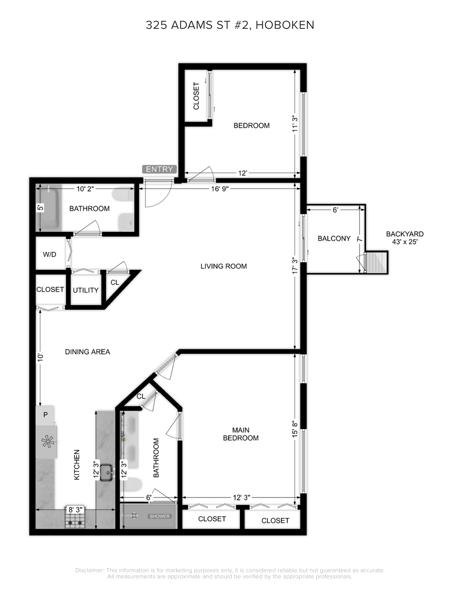 Floorplan for 325 Adams St, 2