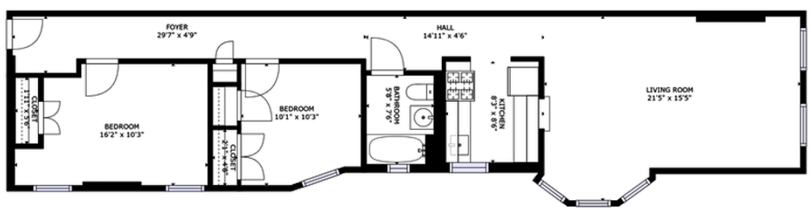 Floorplan for 133 West 140th Street, 34