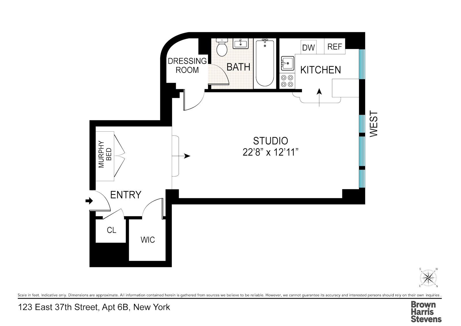Floorplan for 123 East 37th Street, 6B